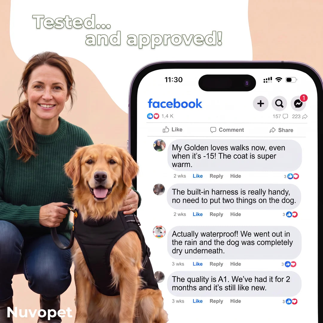 Customer reviews - Nuvopet winter dog coat tested and approved