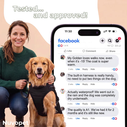 Customer reviews - Nuvopet winter dog coat tested and approved