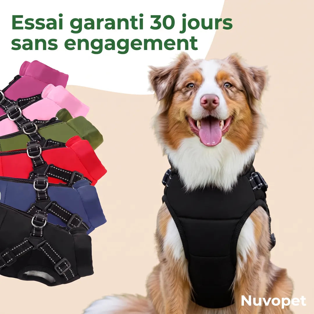 Essai garanti 30 jours sans engagement — manteau chien Nuvopet